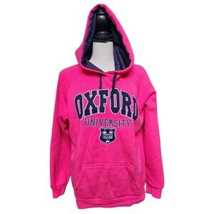 Oxford University Pink Hoodie Size Large